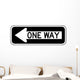 One Way to the Left Sign Wall Decal