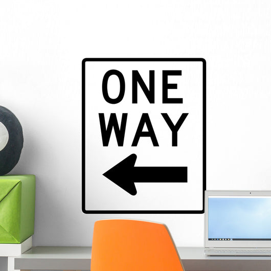 One Way to the Left Sign Wall Decal