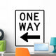 One Way to the Left Sign Wall Decal