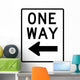 One Way to the Left Sign Wall Decal