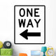 One Way to the Left Sign Wall Decal