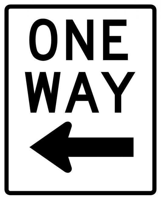 One Way to the Left Sign Wall Decal