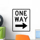 One Way to the Right Sign Wall Decal