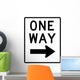 One Way to the Right Sign Wall Decal