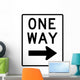 One Way to the Right Sign Wall Decal