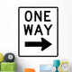 One Way to the Right Sign Wall Decal