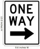 One Way to the Right Sign Wall Decal