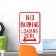 No Parking Loading Zone Wall Decal