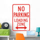 No Parking Loading Zone Wall Decal