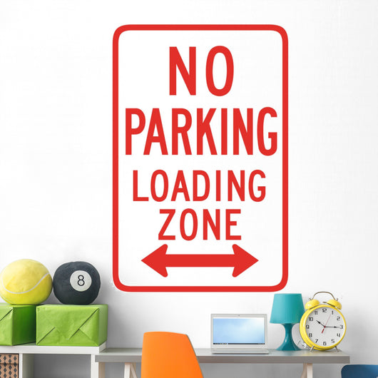 No Parking Loading Zone Wall Decal
