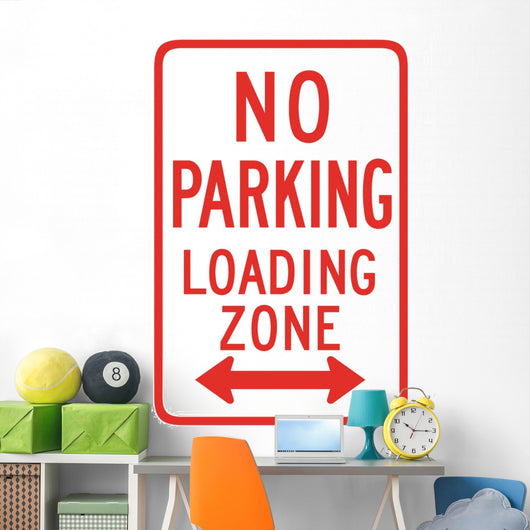 No Parking Loading Zone Wall Decal