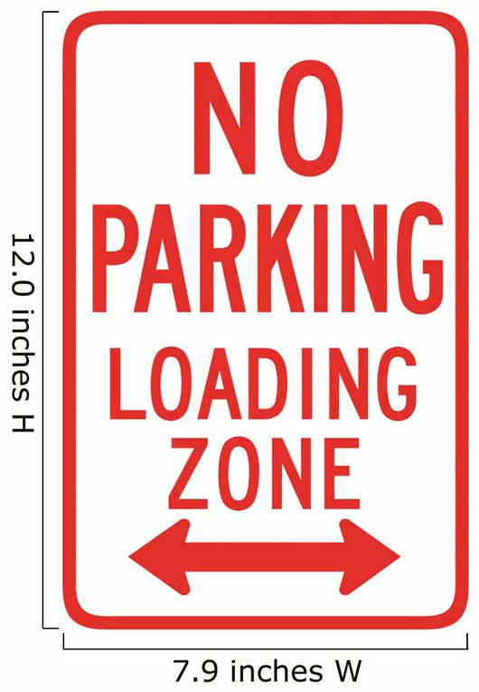No Parking Loading Zone Wall Decal