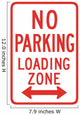 No Parking Loading Zone Wall Decal