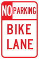 No Parking Bike Lane Wall Decal
