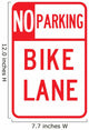 No Parking Bike Lane Wall Decal
