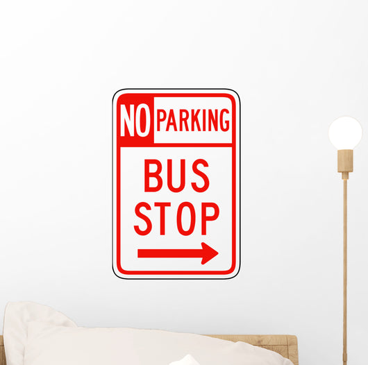 No Parking Bus Stop Wall Decal