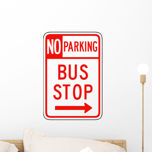 No Parking Bus Stop Wall Decal
