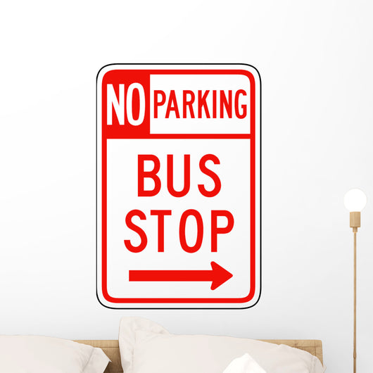 No Parking Bus Stop Wall Decal
