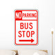 No Parking Bus Stop Wall Decal