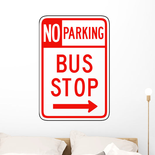No Parking Bus Stop Wall Decal