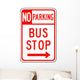 No Parking Bus Stop Wall Decal