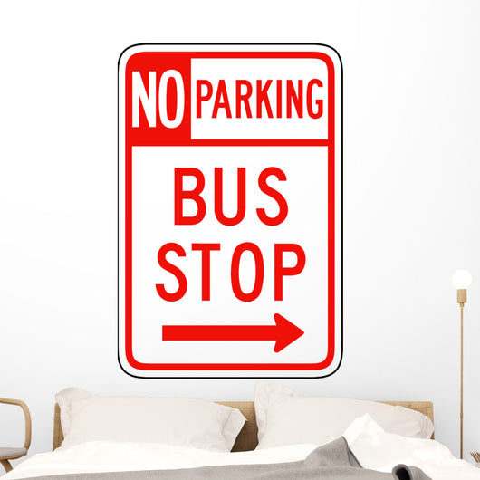 No Parking Bus Stop Wall Decal