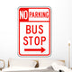 No Parking Bus Stop Wall Decal