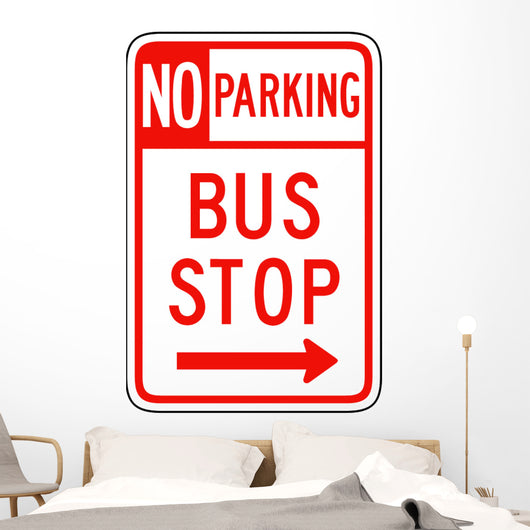 No Parking Bus Stop Wall Decal