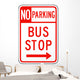 No Parking Bus Stop Wall Decal