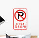 No Parking 8 30 Wall Decal