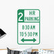 2 Hour Parking 8 Wall Decal