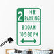 2 Hour Parking 8 Wall Decal
