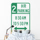 2 Hour Parking 8 Wall Decal