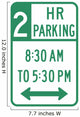 2 Hour Parking 8 Wall Decal