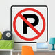 No Parking Symbol Sign Wall Decal