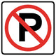 No Parking Symbol Sign Wall Decal