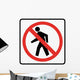 No Pedestrian Crossing Symbol Wall Decal