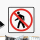 No Pedestrian Crossing Symbol Wall Decal