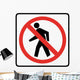 No Pedestrian Crossing Symbol Wall Decal