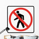No Pedestrian Crossing Symbol Wall Decal