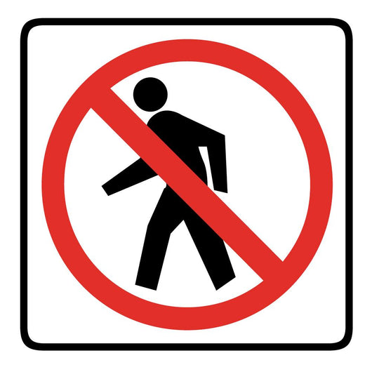 No Pedestrian Crossing Symbol Wall Decal