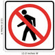 No Pedestrian Crossing Symbol Wall Decal
