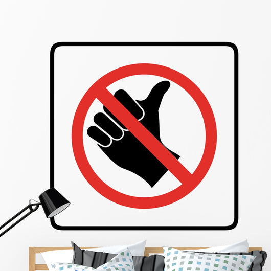 No Hitch Hiking Symbol Wall Decal