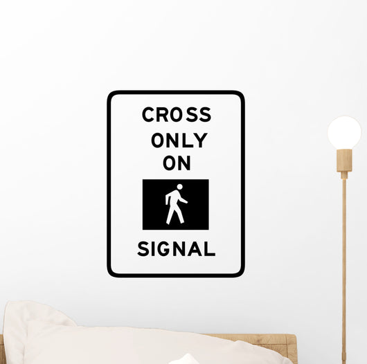 Cross Only Walk Signal Wall Decal