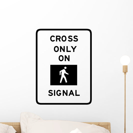 Cross Only Walk Signal Wall Decal