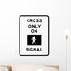 Cross Only Walk Signal Wall Decal