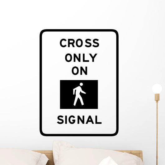 Cross Only Walk Signal Wall Decal