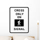 Cross Only Walk Signal Wall Decal