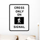 Cross Only Walk Signal Wall Decal
