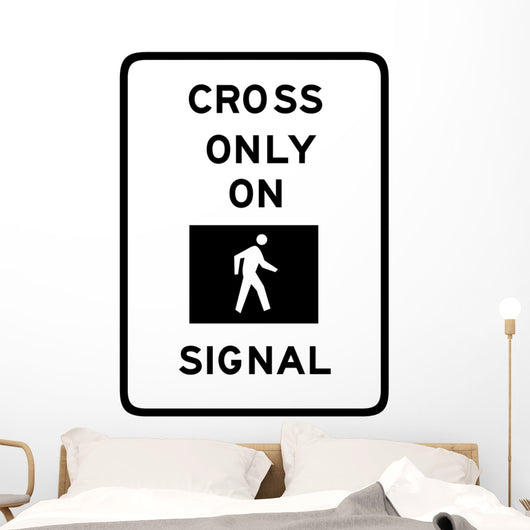 Cross Only Walk Signal Wall Decal